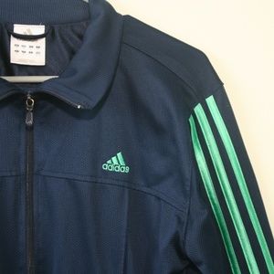 adidas Track Jacket - Blue w/ Mint Green